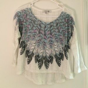 Feather 3/4 sleeve forever 21 top