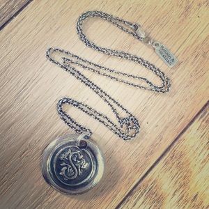 Monogram Wax Seal Necklace "S"
