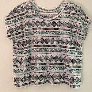 Tribal print casual tee