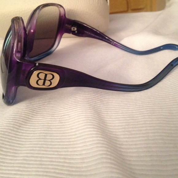 Balenciaga Purple Oversized Sunglasses BAL 0008/S - Picture 2 of 4