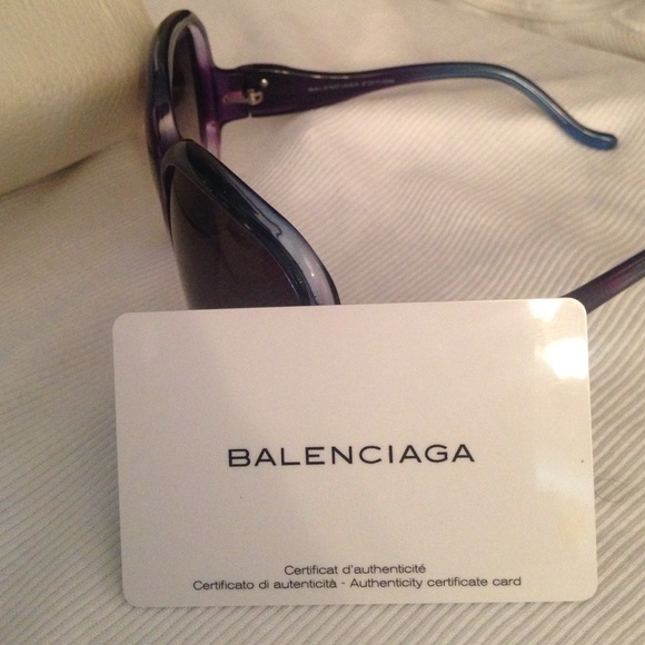 Balenciaga Purple Oversized Sunglasses BAL 0008/S - Picture 4 of 4