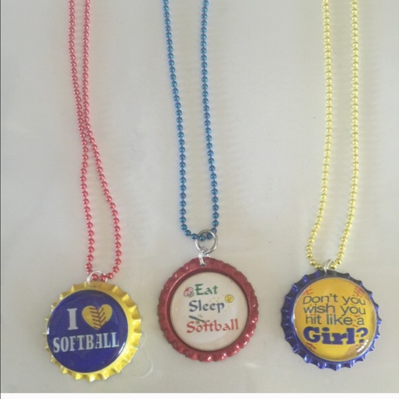 11 different softball necklaces
