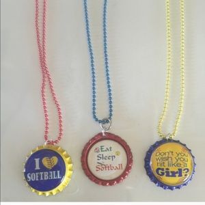 11 different softball necklaces