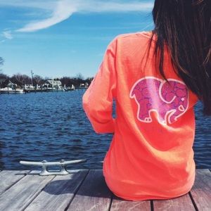 Ivory•Ella Neon Coral Long Sleeve