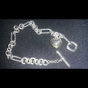 David Yurman sterling silver charm bracelet
