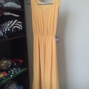 Yellow maxi dress