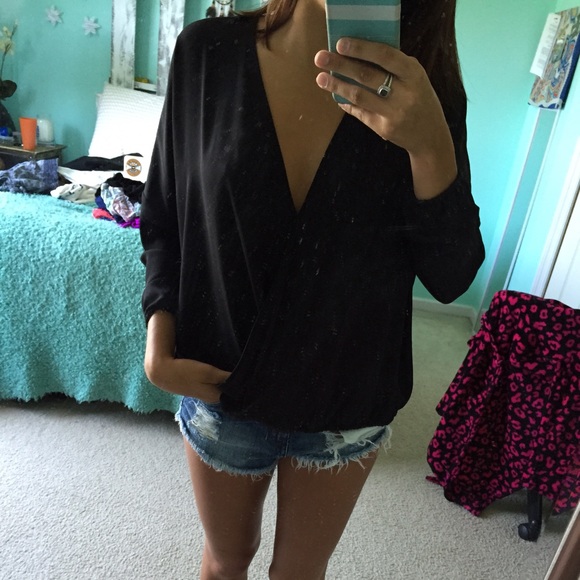 Black drape top