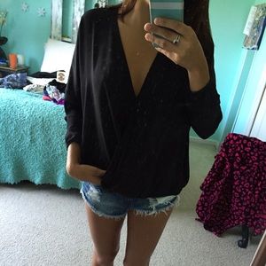 Black drape top