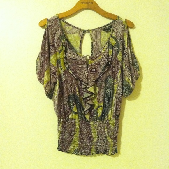 Paisley plum blouse