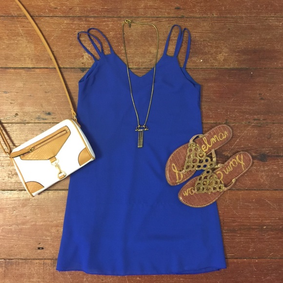 Royal blue swing dress