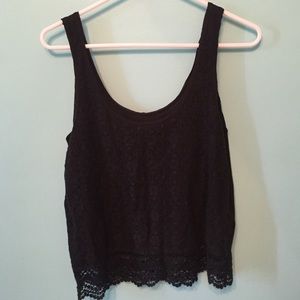 Black Lace Tank Top