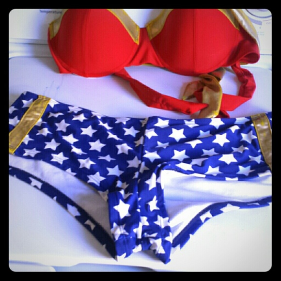 2 piece wonder woman swim suit