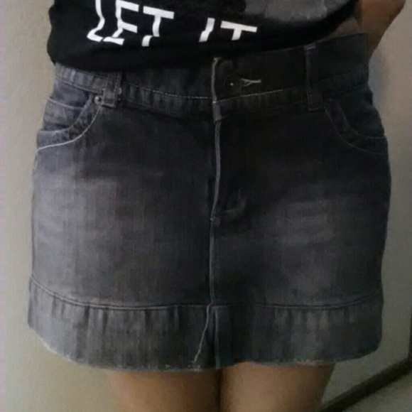 Denim mini skirt