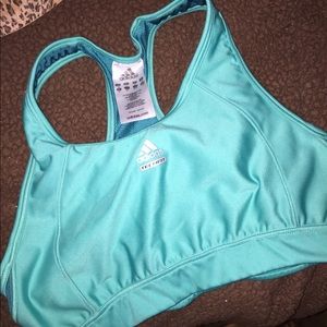 Adidas sports bra. Size Lg in sea foam green