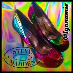 rainbow steve madden pumps