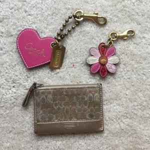 Coach key chains and wallet bundle