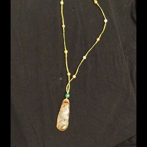 Jade necklace on cord