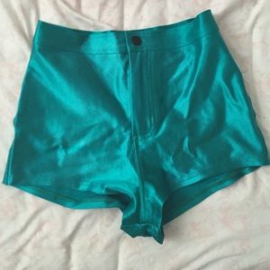 Teal AA Disco Shorts