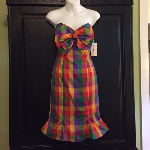 Strapless Dupioni Silk Cocktail Dress Albert Nipon