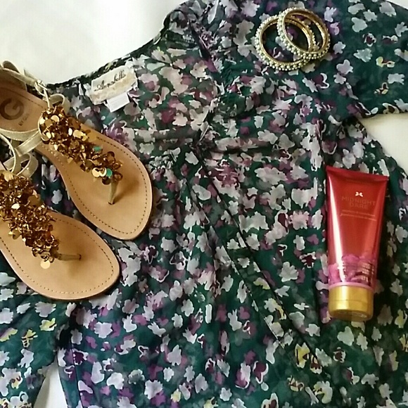 Francesca's Sheer Floral Top