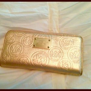 MK gold wallet