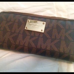 Brown/tan MK wallet