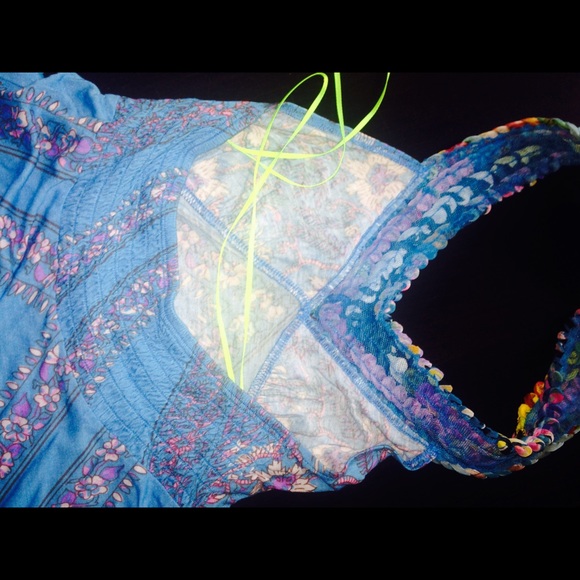 Free People !Super cute knit halter! Hippy chic! - Picture 3 of 4