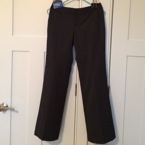 Brown pinstripe dress pants