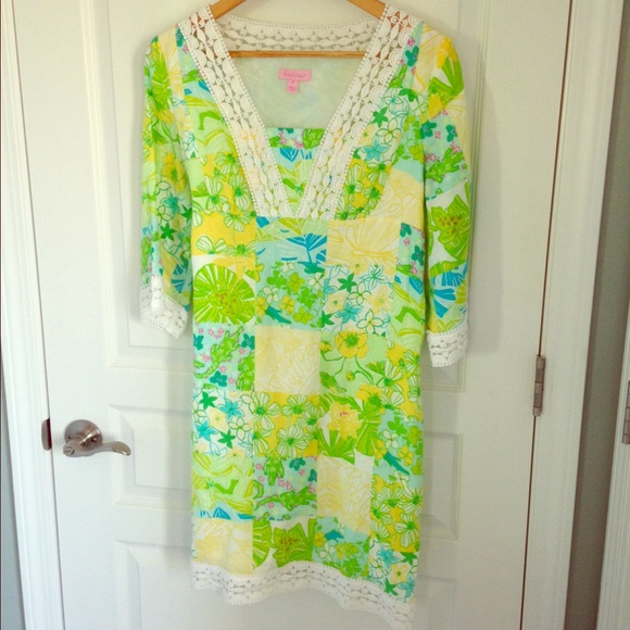Lilly Pulitzer 3/4 Slv Dress EUC sz Small
