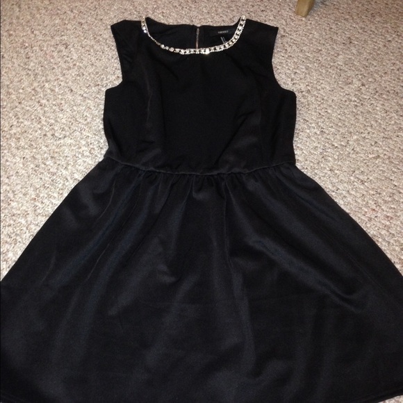 Black dress with studded collar