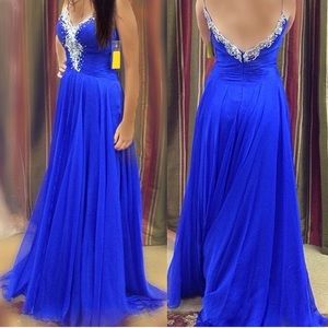 Formal dress. Royal blue.
