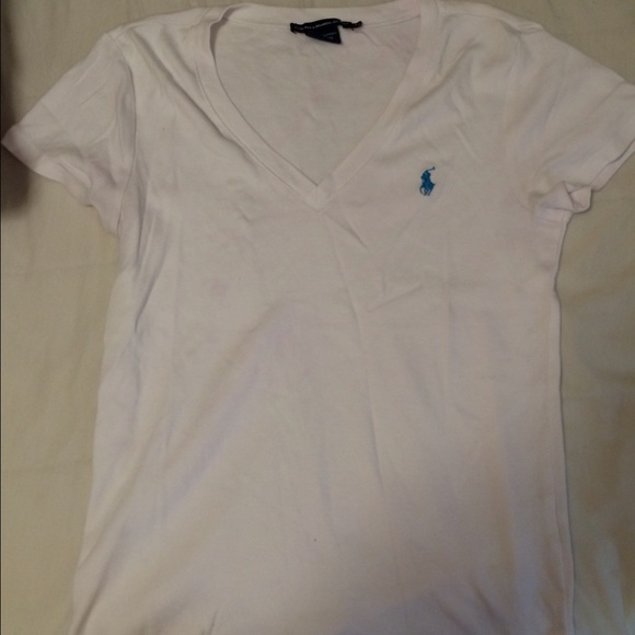 Polo white v-neck