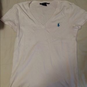 Polo white v-neck