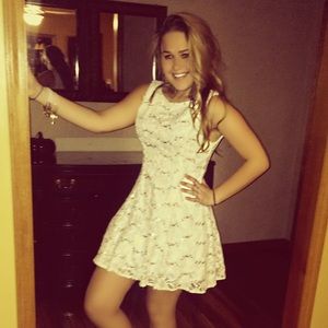 White and gold dress