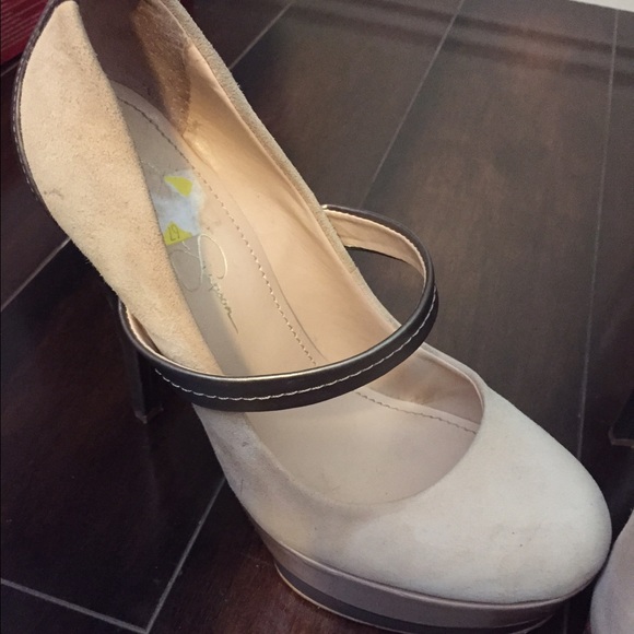 Nude suede platforms - Picture 1 of 4