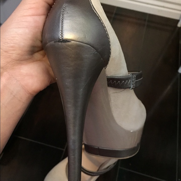 Nude suede platforms - Picture 3 of 4