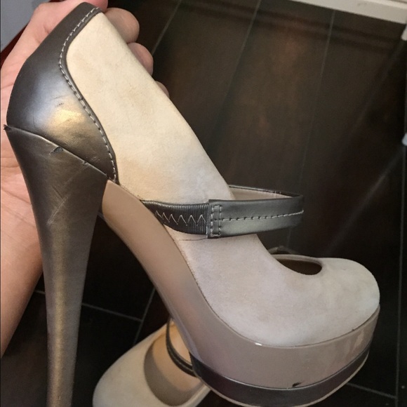 Nude suede platforms - Picture 4 of 4