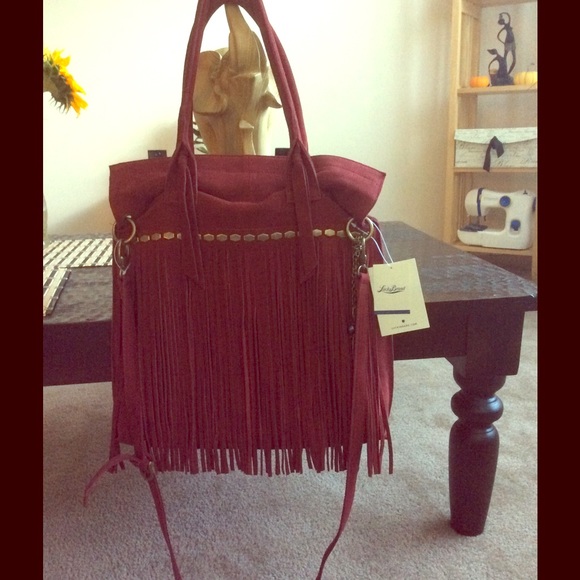Lucky Brand Cranberry Nirvana Leather Crossbody
