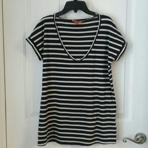 Tory Burch Navy Striped Shirt