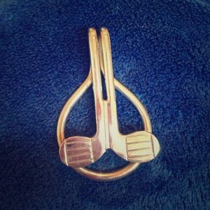 Silver Golfers Money Clip