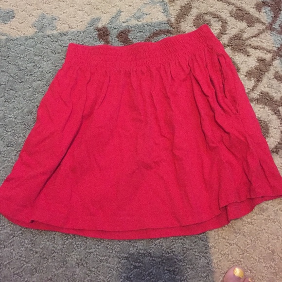 Red skater skirt