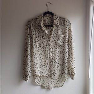 Xhilaration Safari Animal Print High-Low Blouse
