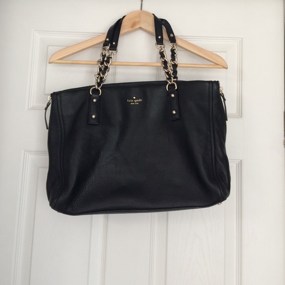 Black Leather Kate Spade Tote