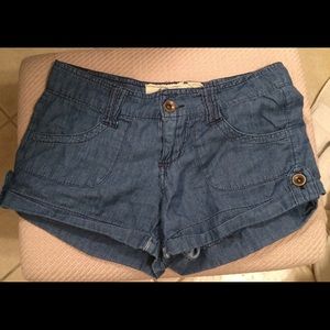 Denim dollhouse shorts