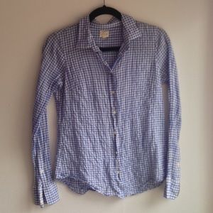 JCrew Factory Gingham Button Up Shirt