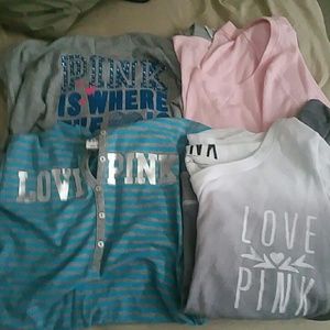 4 PINK long sleeves