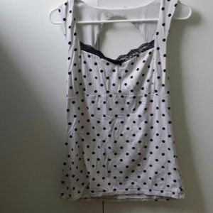 Polka dot express top