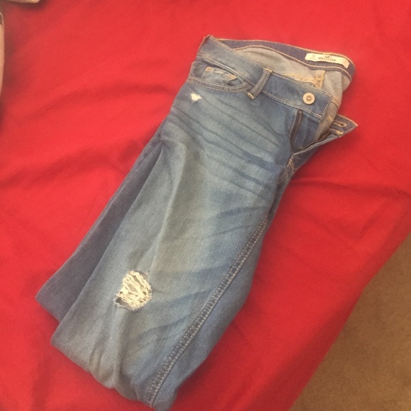 Light washed ripped skinny hollister jeans - Picture 1 of 2