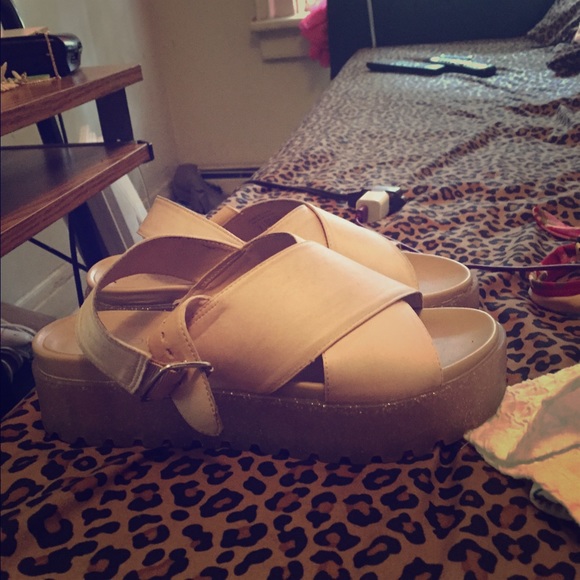 Aldo's high top sandals!