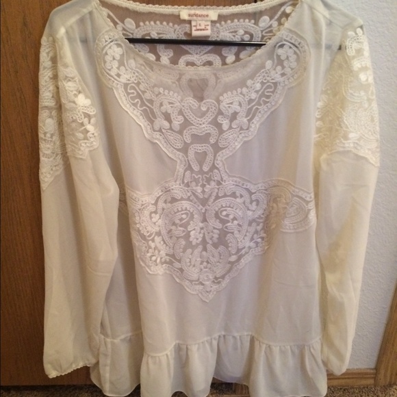Sundance chiffon tunic Top size large